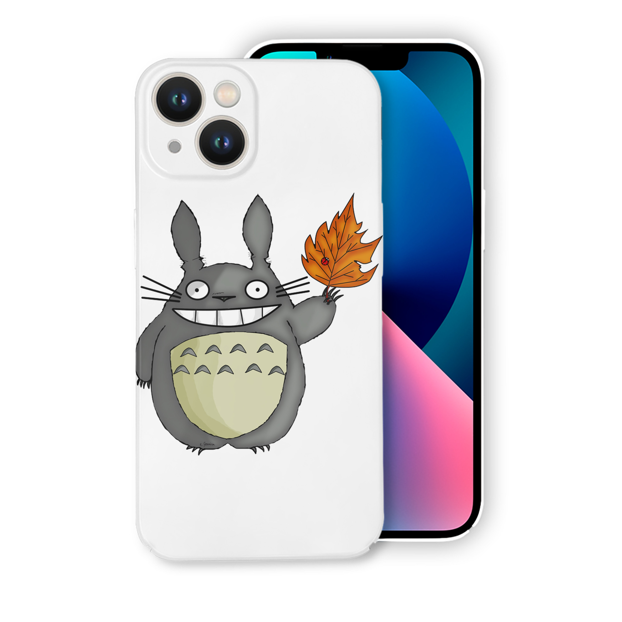 （画像用） となりのトトロ 草壁メイ 草壁サツキ My Neighbor Totoro Satsuki Kusakabe Mei Kusakabe 【iPhone 14シリーズ対応】ハードケース